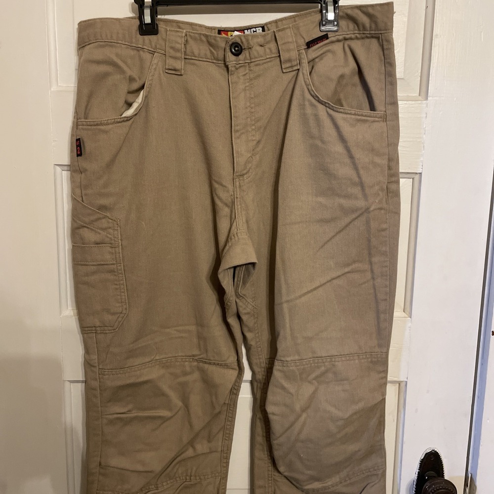 MCR‎ Safety FR Gear Tan Canvas Twill Pants 36 x 32